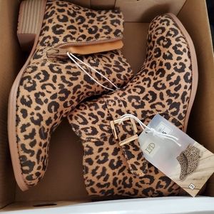 Boots animal print girls size 5